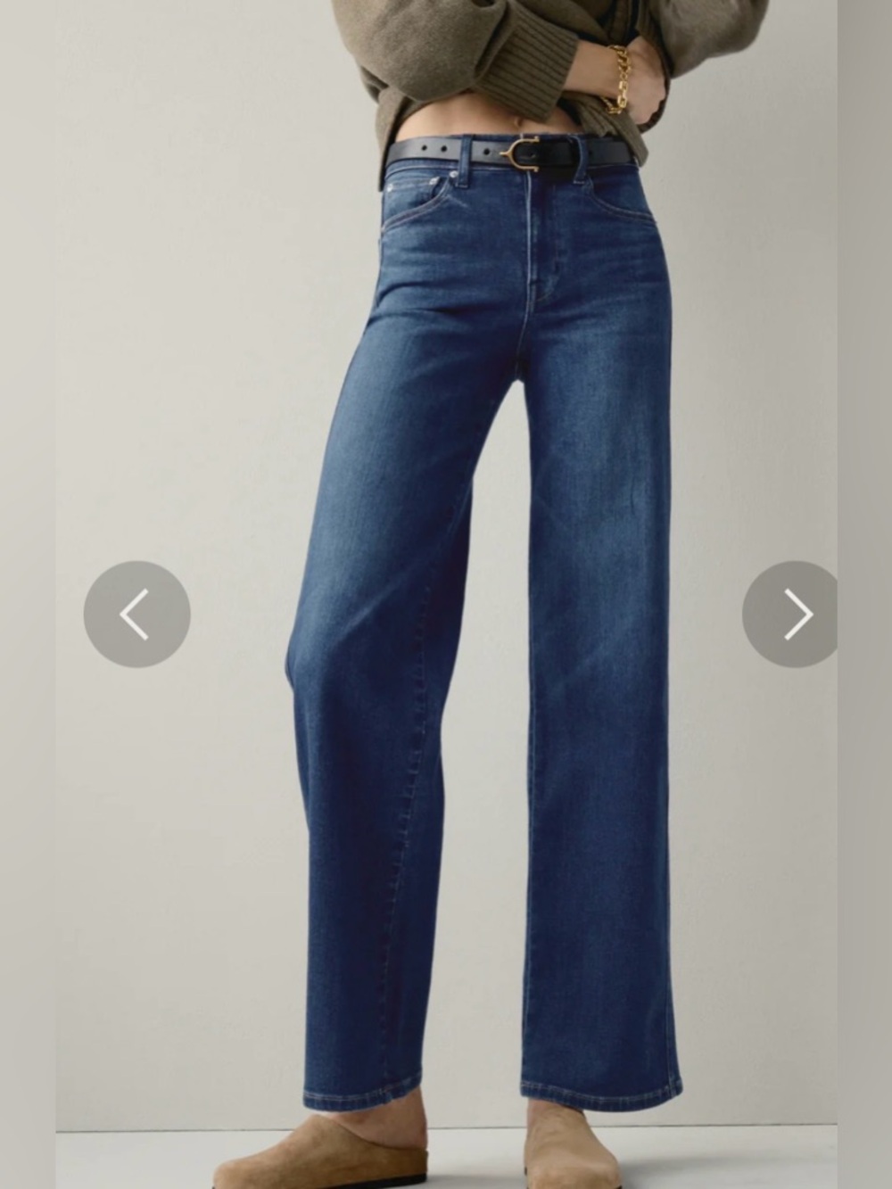 AYR Dynamo Jeans Sayonara Blue High Rise Wide Leg Bootcut Size 34 New